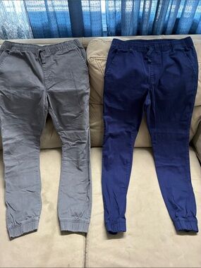 Kids Jogger Pants - Navy and Gray